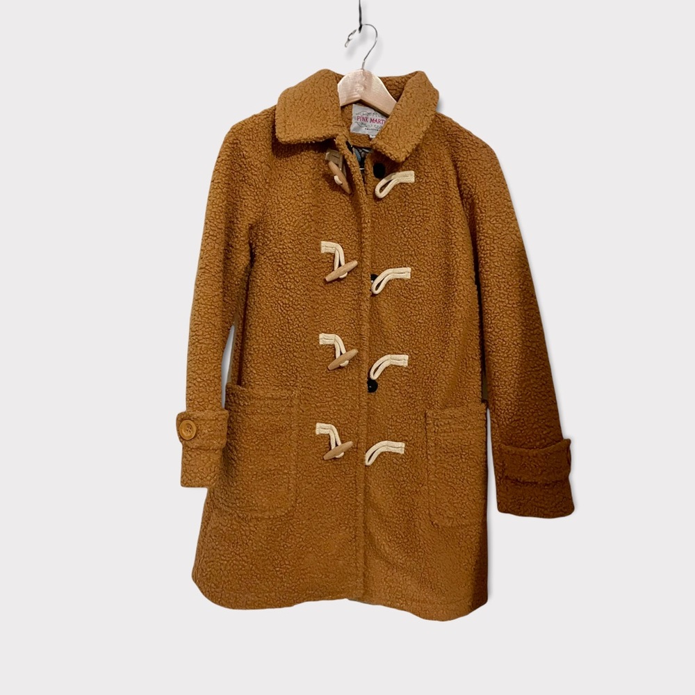 Pink Martini teddy fleece coat yellow, size S